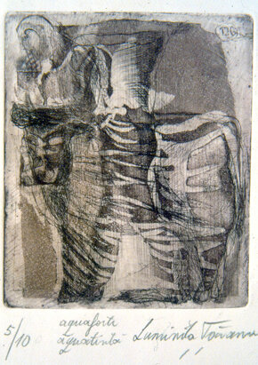 Uomo e Animale II 11x13cm acquaforte, acquatinta 1987