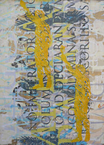 PICTA_Scritture 7 - Dio del Fuoco 201749 x 68 cmpittura serigrafica in 10 colori su cartaUNICUM