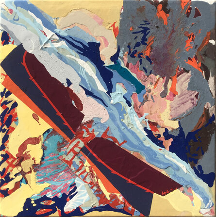 ESALTAZIONE 2021 40x40cm acrilici su tela (Collezione privata)