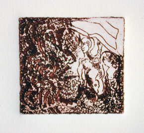 Nanometamorfosi 6 acquaforte, acquatinta 5x4,5cm 2002