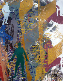 PICTA_14 201660 x 80 cmpittura serigrafica su carta in 14 colori Fabriano UNICUM(Collezione privata)