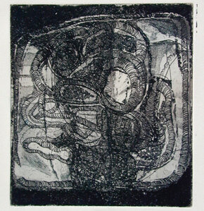 La mano come metafora IV acquaforte, acquatinta 10x10cm 1987