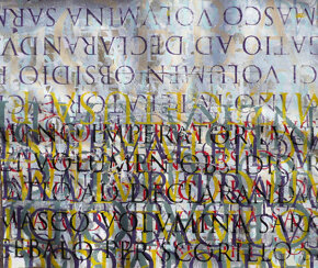 PICTA_Scritture 4 201769 x 59 cmpittura serigrafica in 20 colori su carta Fabriano(Collezione privata)