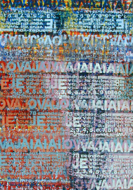 OVAJAIAIA....1 76x106cm legno e pittura serigrafica su carta in 26 colori