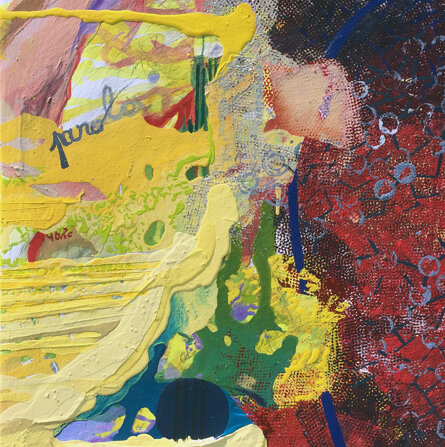 L'ABBRACCIO 2022 40x50cm acrilici su tela (Collezione privata)