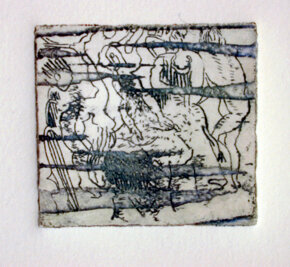 Nanometamorfosi 4 acquaforte, acquatinta 5x4,5cm 2002
