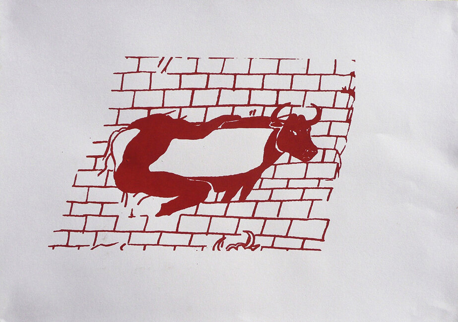 2016 cm 59 x 42 pittura serigrafica su carta UNICUM