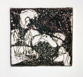 Nanometamorfosi 5 acquaforte, acquatinta 5x4,5cm 2002