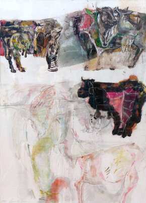 METAMORFOSI 1987 50x70cm tecnica mista su carta (Collezione privata)