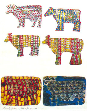 METAMORFOSI II a 1987 62x75cm tecnica mista su carta (Collezione privata)