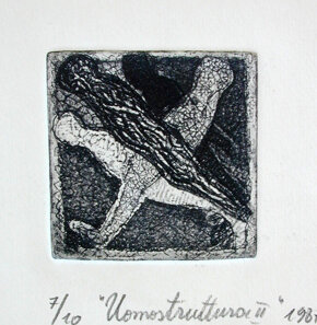 acquaforte, acquatinta 5x5cm 1987