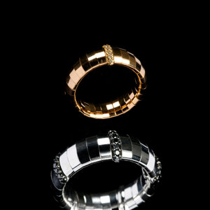ANM5DN Monaco Ring with 5 inserts Black Diamonds