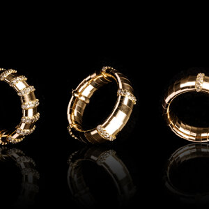 ANM15DBW Monaco Ring 15 inserts Diamonds Brown