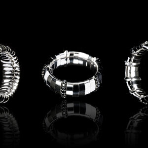 ANM20DN Monaco Ring Alternate Blacks in Diamonds