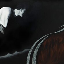 Metamorfosi 2008, oil on canvas, 70 x 140 cm