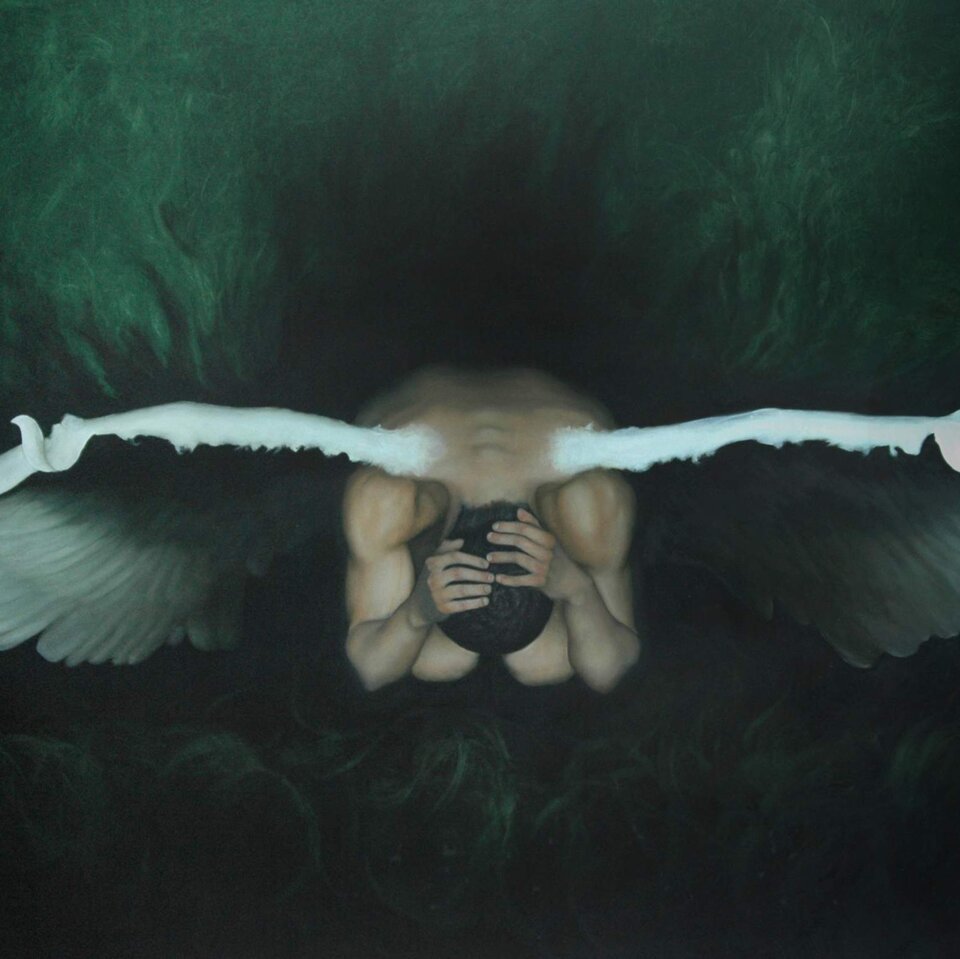 Uscita 2005, oil on canvas, 200 x 160 cm