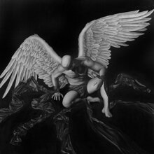 Ripresa 2008, oil on wood panel, 150 x 150 cm