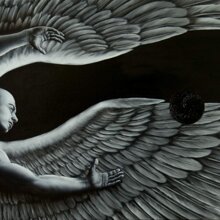 Oblio 2019, Oil on canvas, 80 cm x 160 cm