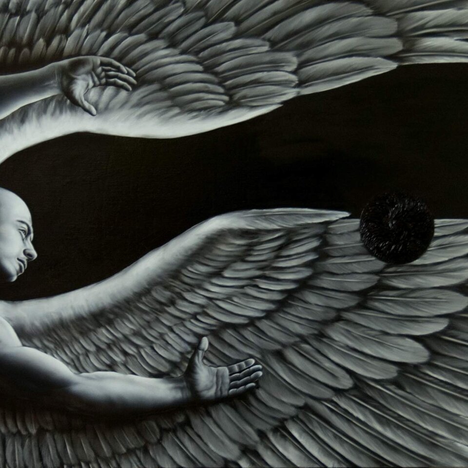Oblio 2019, Oil on canvas, 80 cm x 160 cm