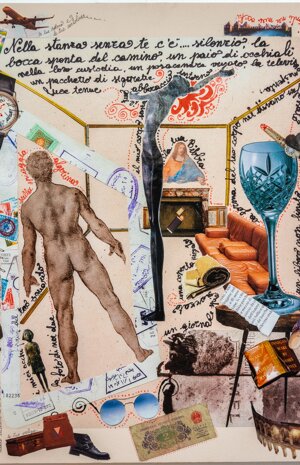 2019 - Stampa d'autore, collage e inchiostro su carta (cm 50x62)