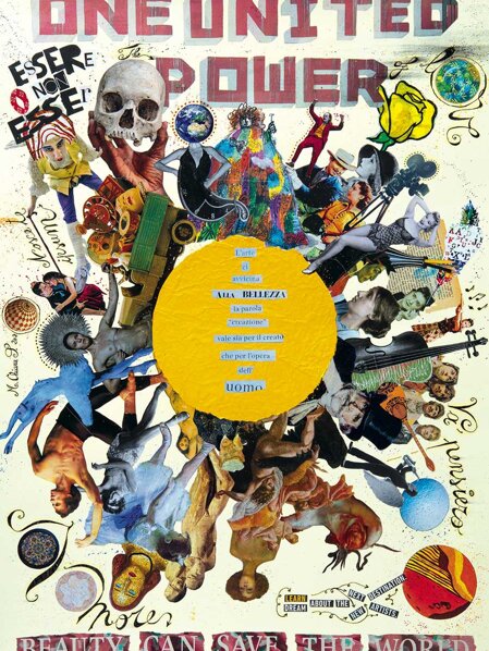 Cod. 46 - IlluminArti 2020 - Collage, inchiostro e acquarello su carta (cm 70x100)