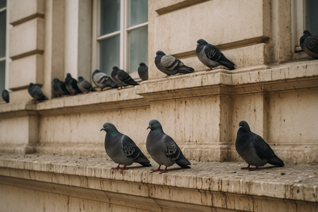 piccioni infestano le citta'
