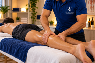massaggio sportivo in studio terapeutico