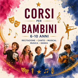 Corsi Teatrarte per bambini 6-10 anni: recitazione, canto, musical, musica e danza Corsi Teatrarte per bambini 6-10 anni: recitazione, canto, musical, musica e danza