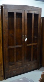 antica-vetrina-libreria-in-legno-di-conifera-dei-primi-del-900