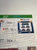 arnold-a0359-set-treno-merci-e-150-con-4-carrimerci-db