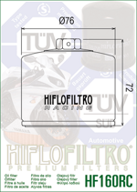 filtro-olio-hiflo-hf-160-racing