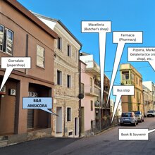 Esterno Amsicora In evidenza i servizi vicini alla casa