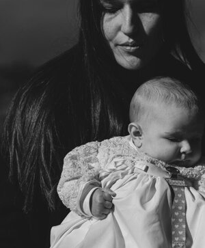 christening party b&w