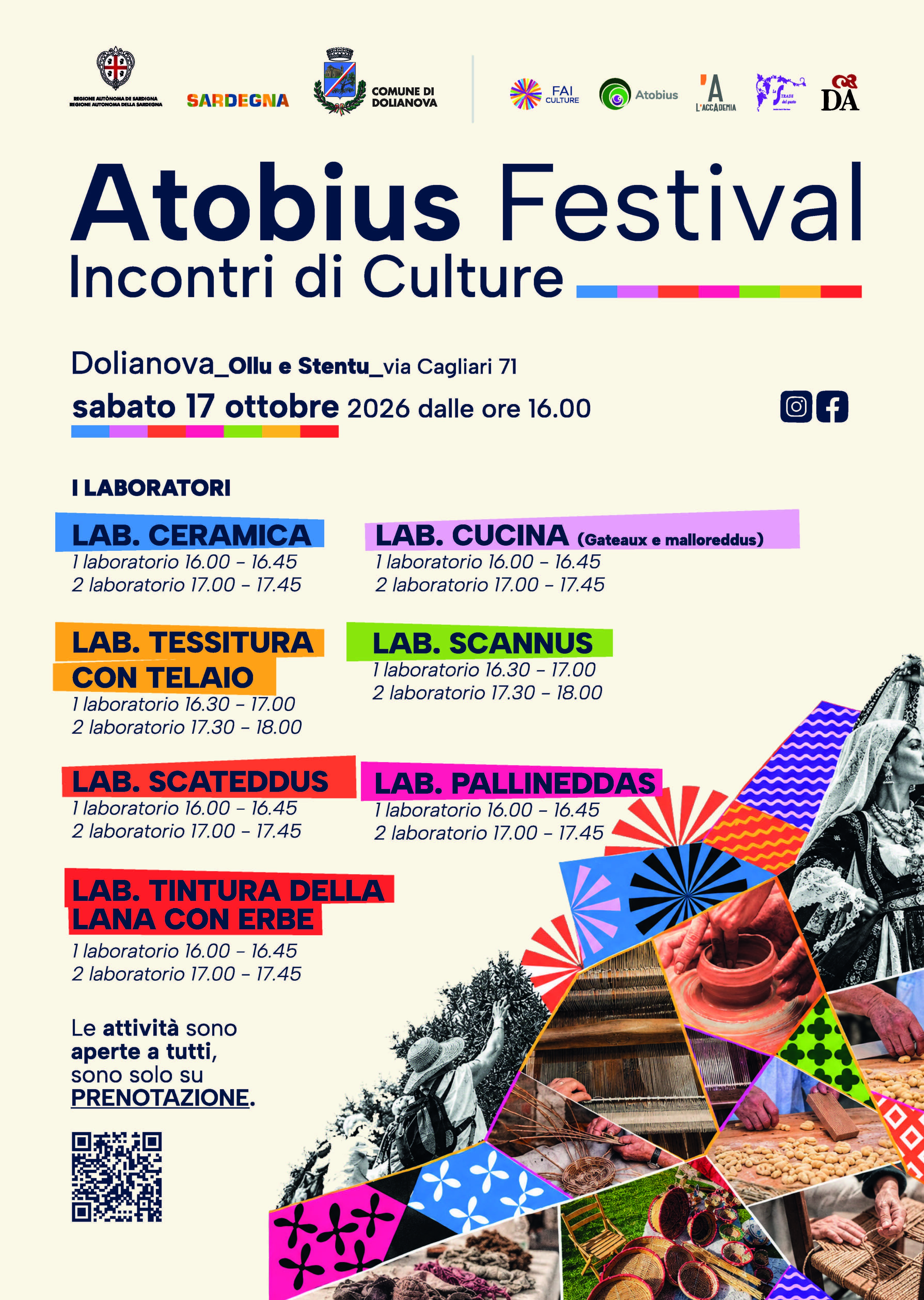programma-a3-sabato-2026-ese.jpeg Festival Atobius, Dolianova, Parteolla, laboratori, tradizioni