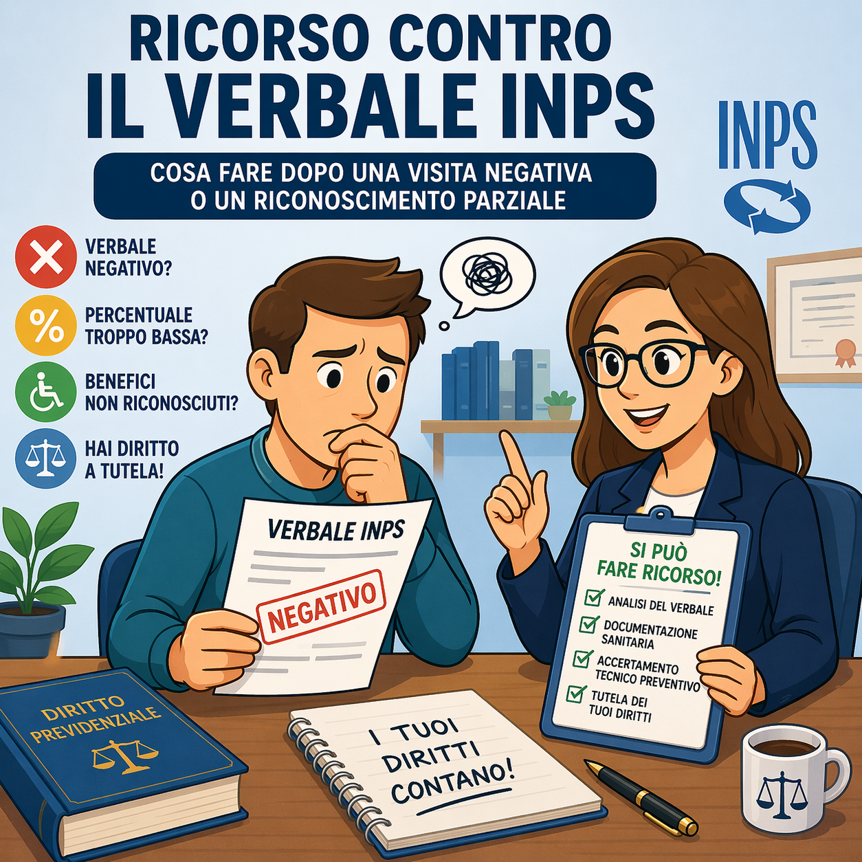Ricorso contro il verbale INPS: cosa fare dopo una visita negativa o un riconoscimento parziale