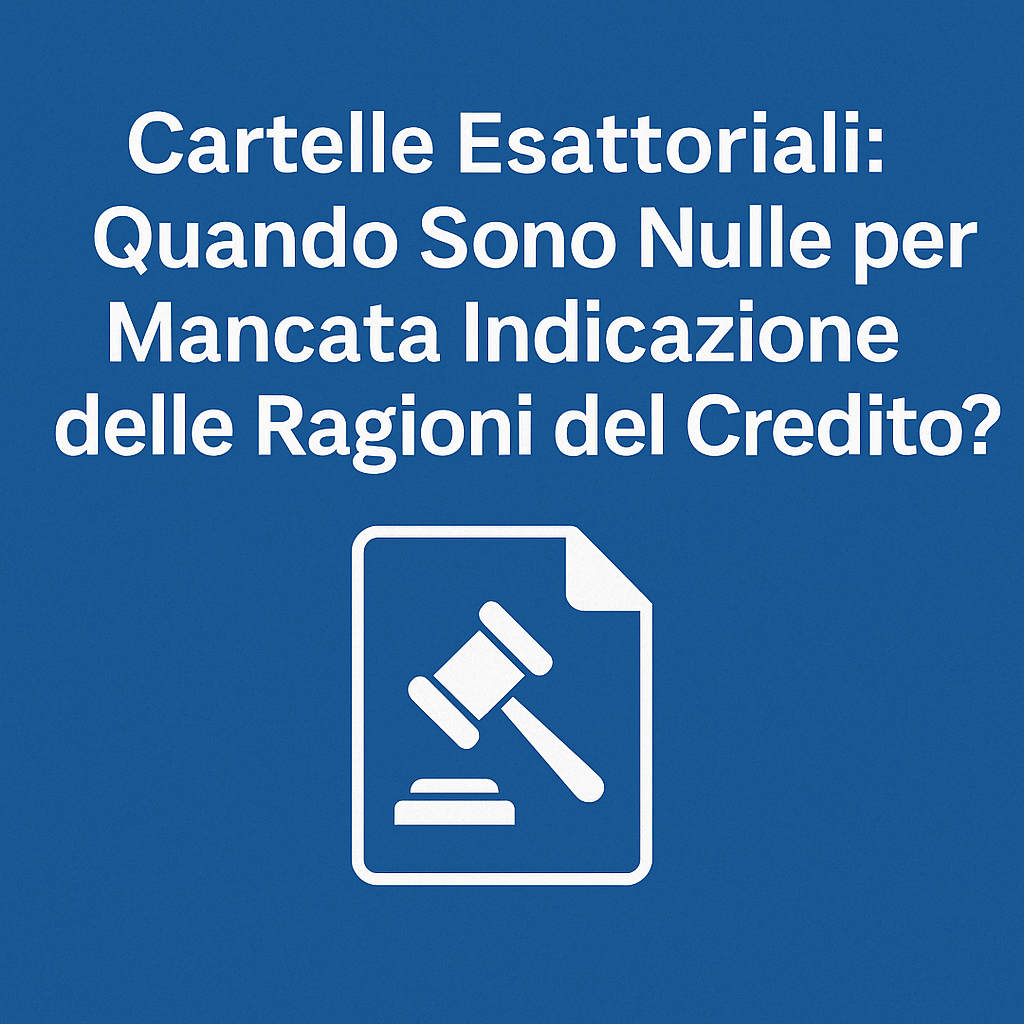 Cartelle Esattoriali: Quando Sono Nulle per Mancata Indicazione delle Ragioni del Credito?