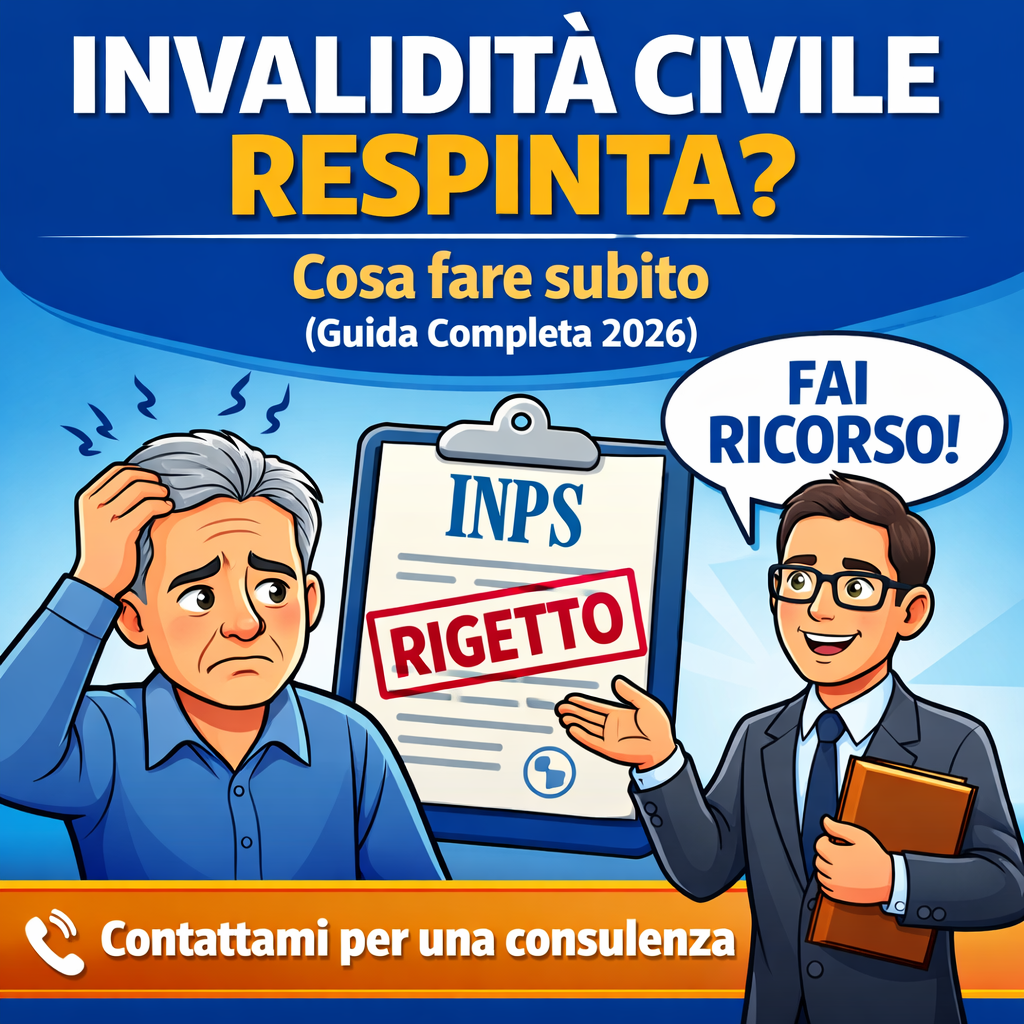 Invalidità civile respinta: cosa fare subito