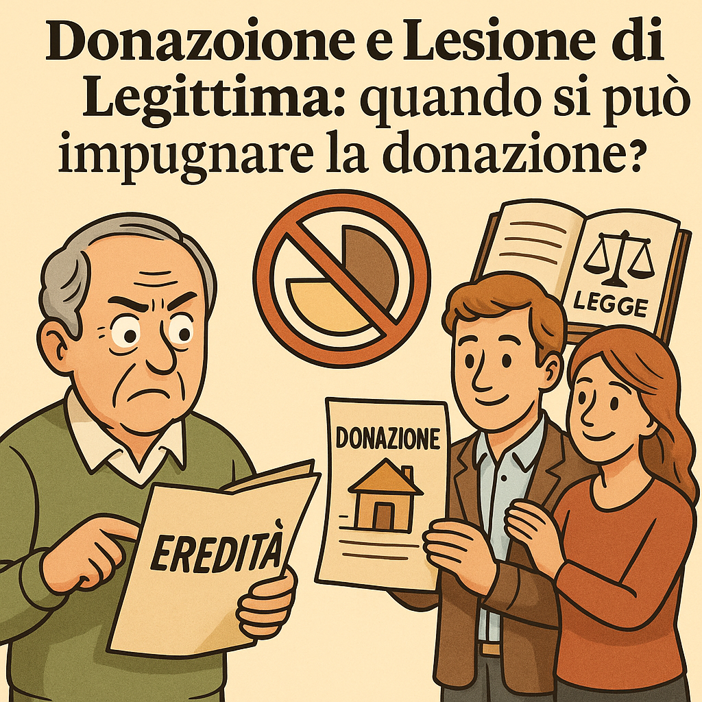 Donazione e Lesione di Legittima: quando si pu&ograve; impugnare la donazione?