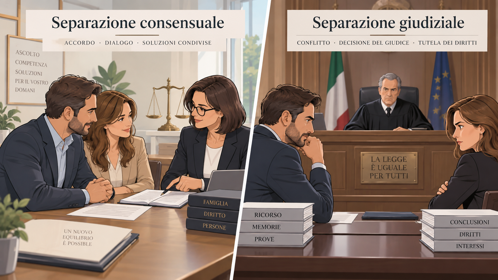 Separazione dei coniugi: differenze tra separazione consensuale e giudiziale Separazione dei coniugi: differenze tra separazione consensuale e giudiziale