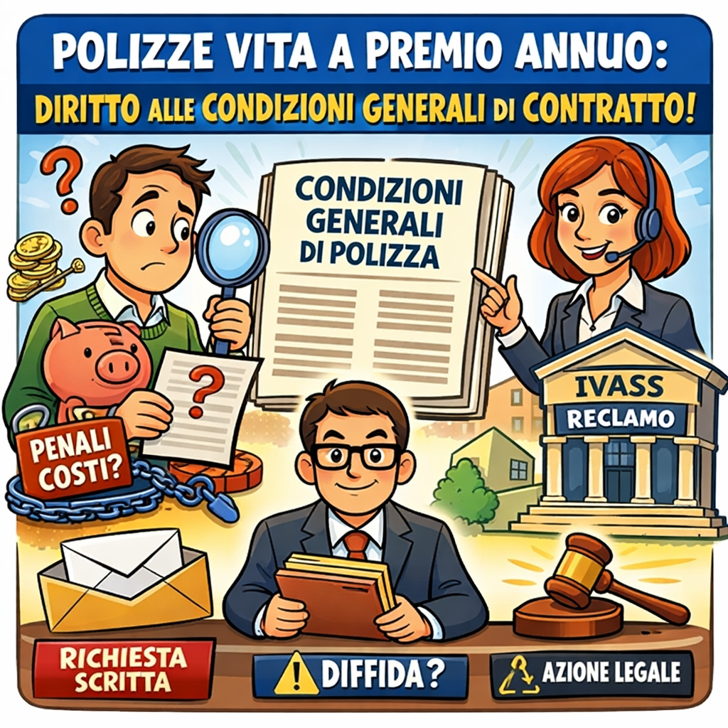 Polizze vita a premio annuo: hai diritto alle condizioni generali di contratto?
