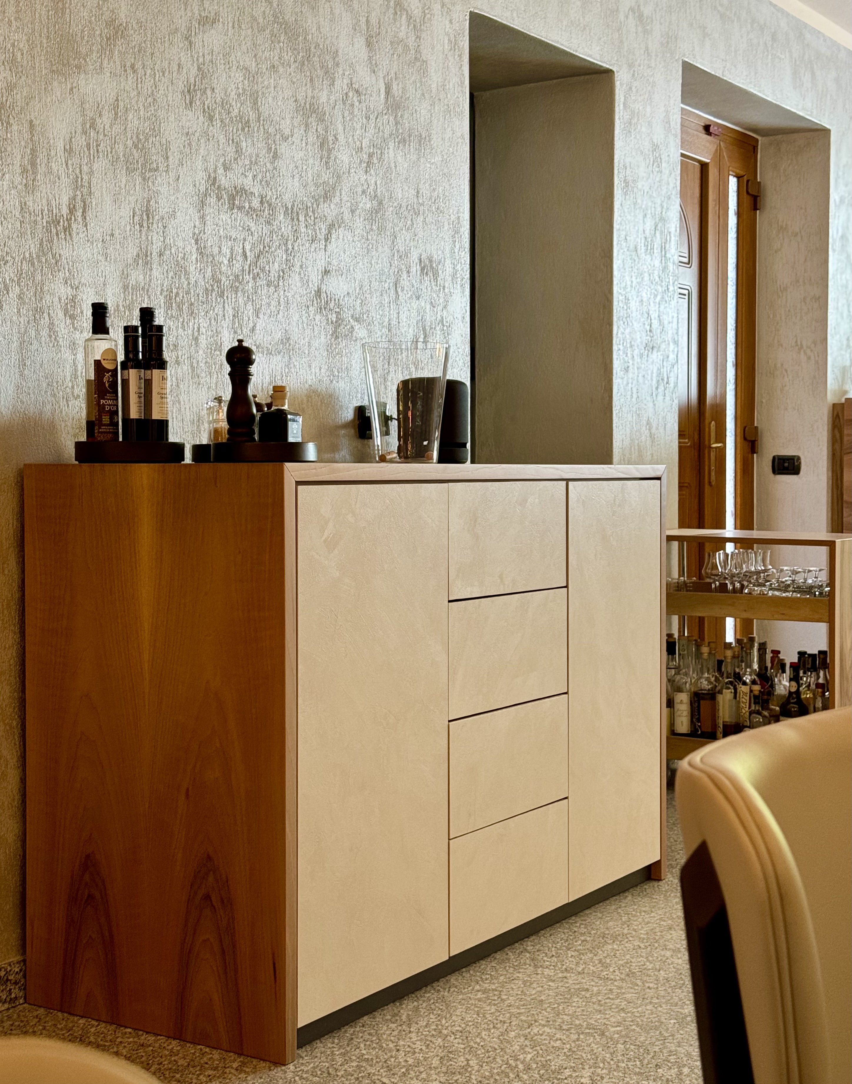 Bespoke bar cabinet at Marconi Restaurant