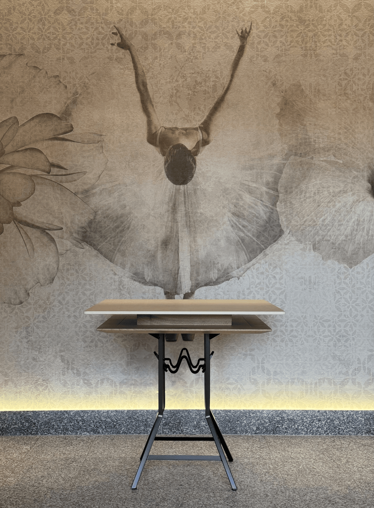 Front view of the MAD table