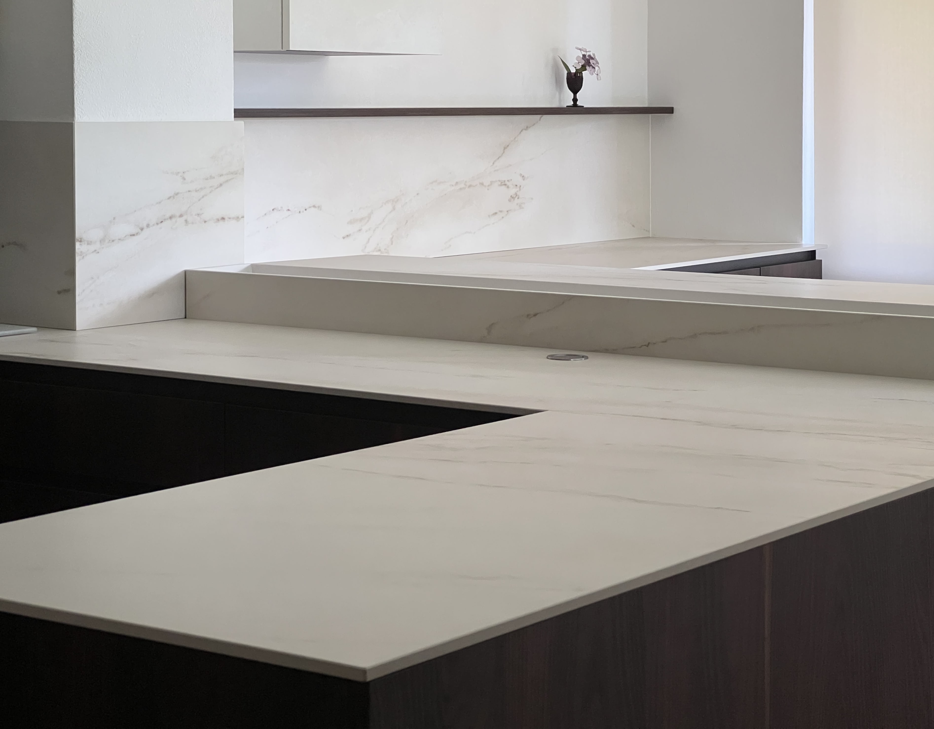 Detail of the completed worktop