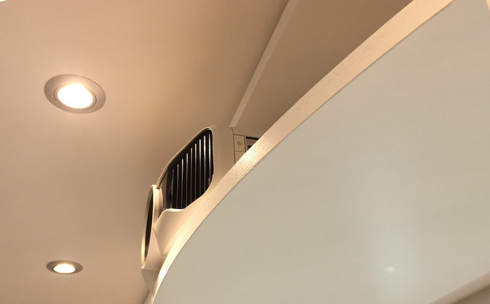 Detail of the integrated speaker