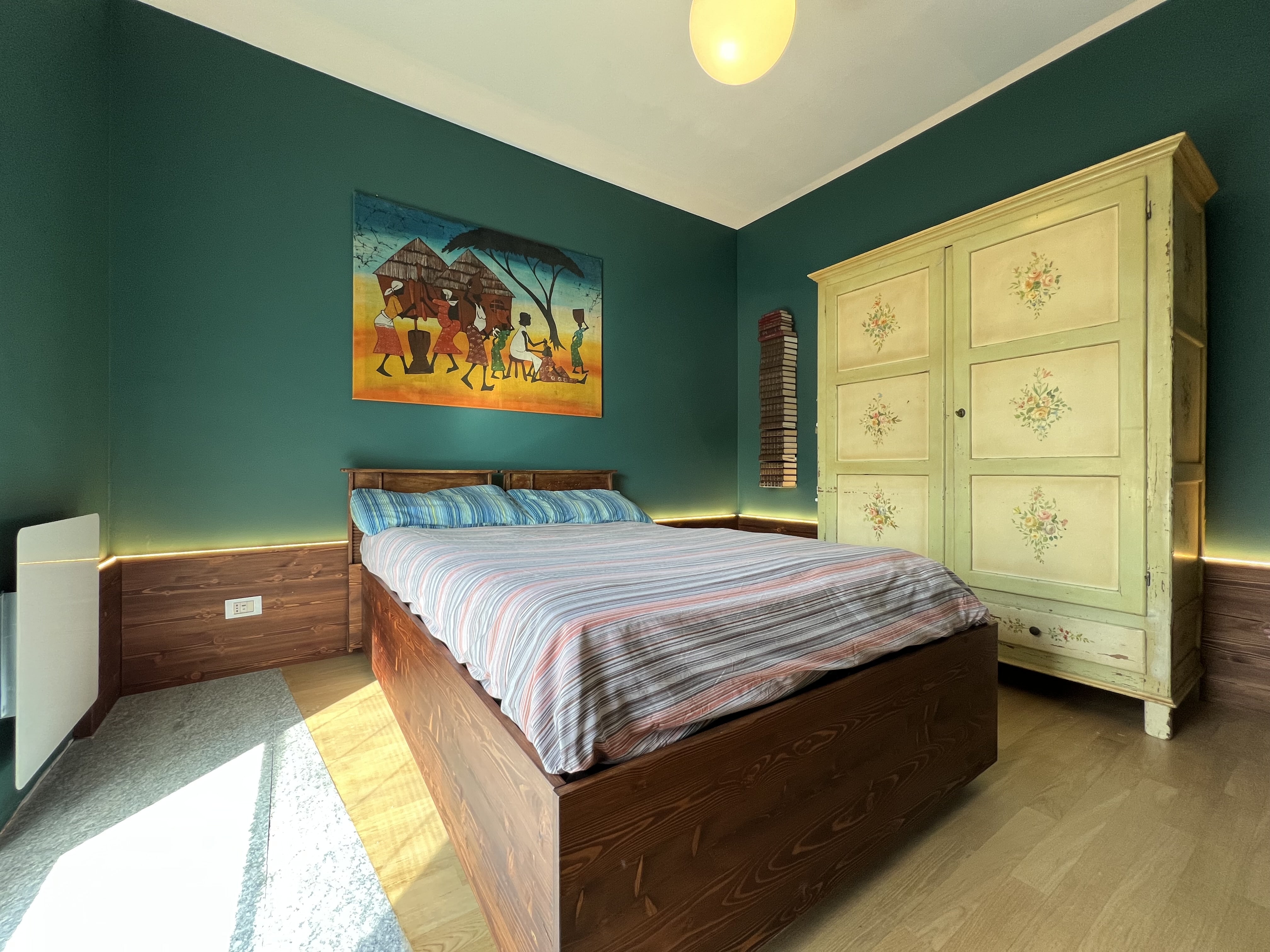 Completed bedroom in the small apartment