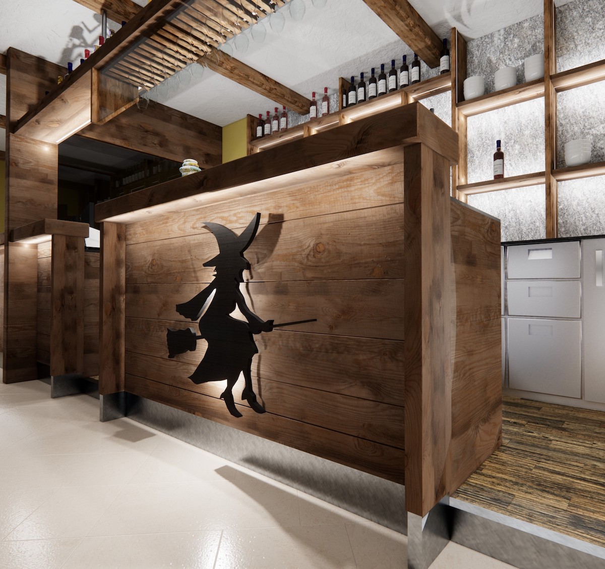 Corner rendering of the counter