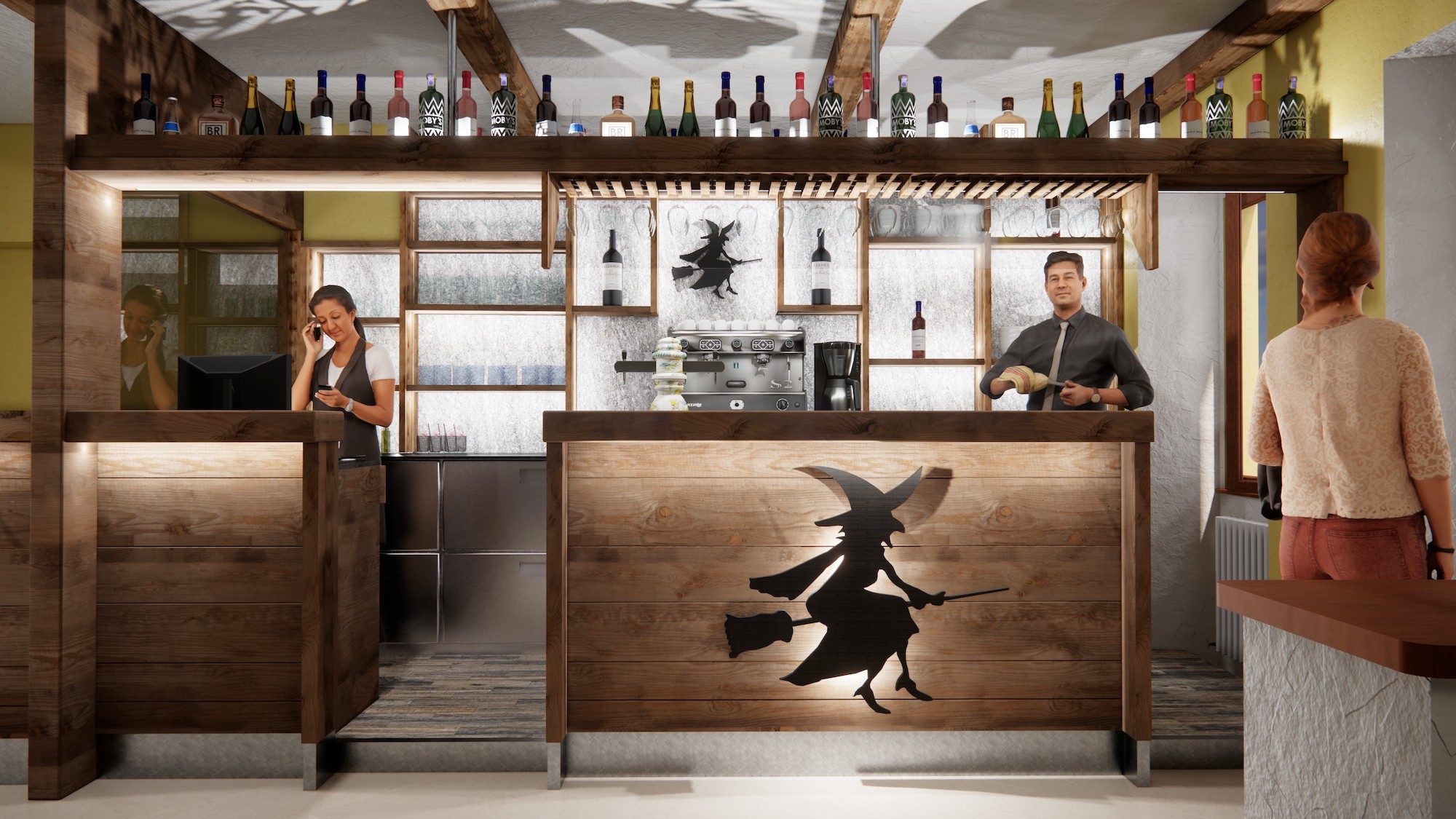 Front rendering of the Cistella counter