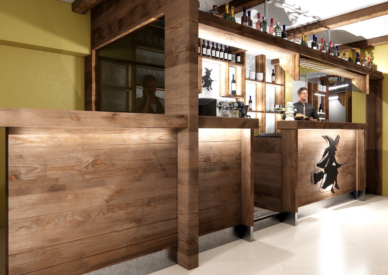 Additional design view of the counter
