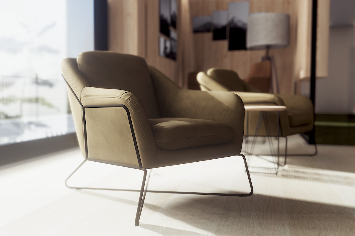 Rendering of the Relax Room reading corner