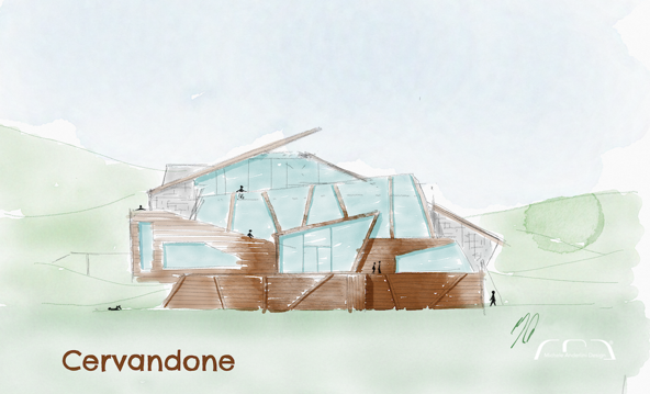 Schizzo dell'albergo cervandone